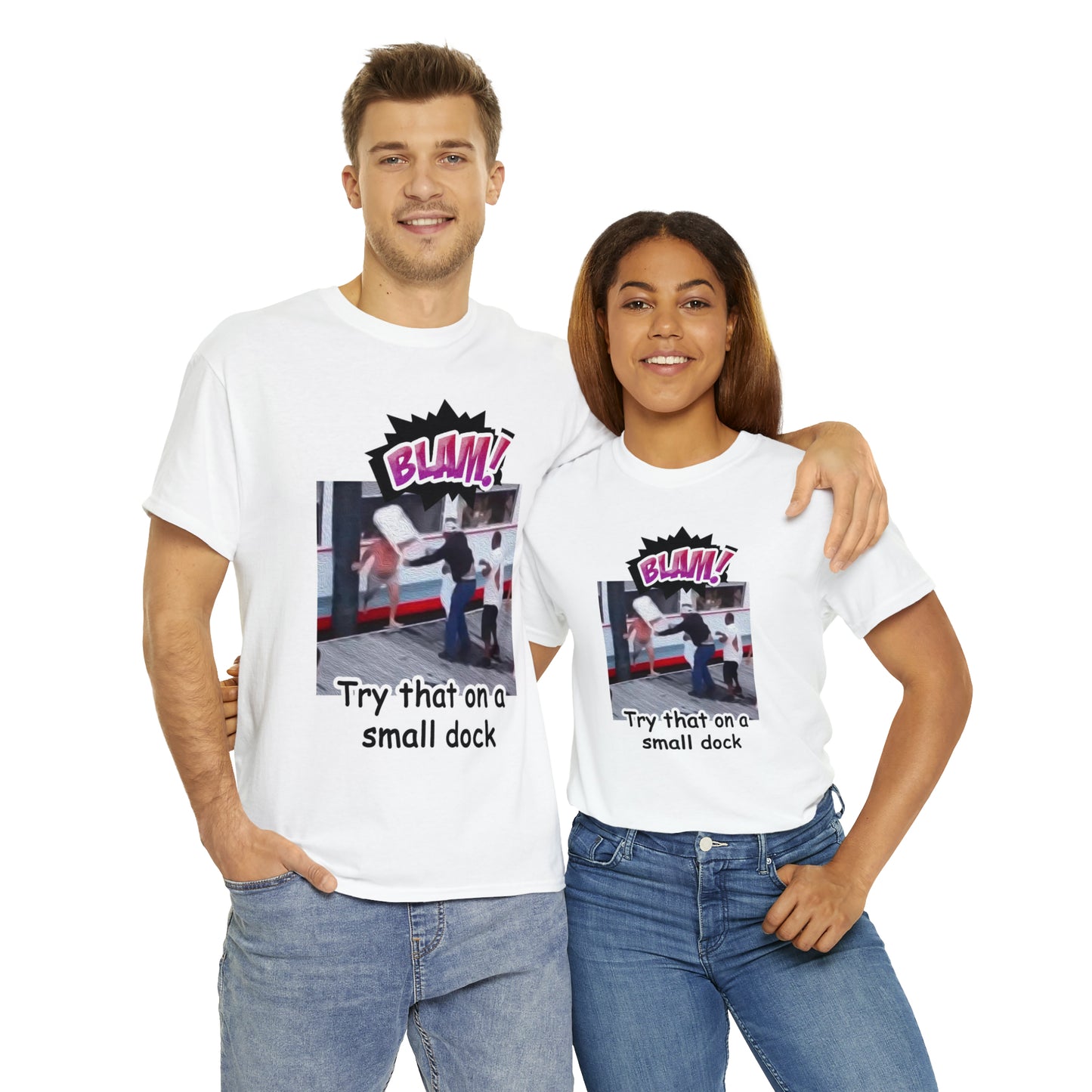 Try that on a small dock Unisex Heavy Cotton Tee